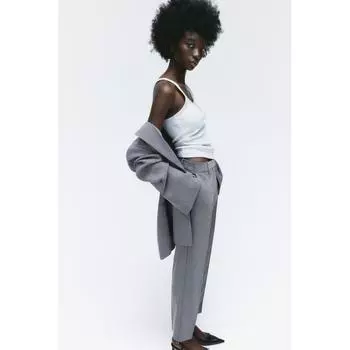 Брюки HM Slim из твила серые
