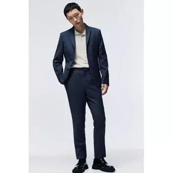 Брюки HM Suit Slim Fit Темно-синие 42
