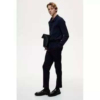 Брюки HM Suit Slim Fit Темно-синие 46