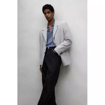 Брюки HM свободного кроя с пятью карманами из твила черного цвета 31/30