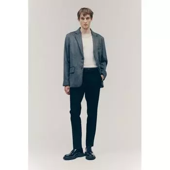 Брюки HM Tailored Slim Fit, черные 28