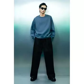 Брюки HM Twill свободного кроя черного цвета XS