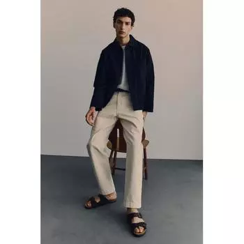 Брюки ходунки HM Regular Fit кремового цвета