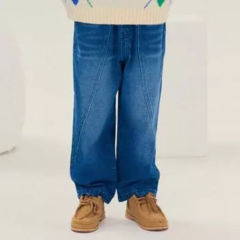 Брюки из денима Olivan Deep Wash Brushed темно-синие navy/120