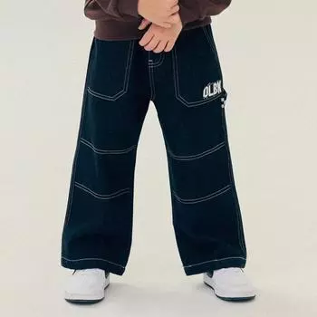 Брюки из денима Olivan Stitched Brushed Black blacks/110