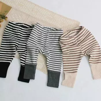 Брюки из полипропилена для маленьких мальчиков и девочек, свободные хлопковые детские брюки