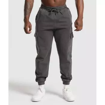 Брюки-карго GYMSHARK Premium Legacy черные A6A3Q BB67