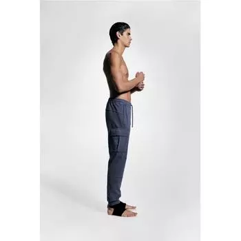 Брюки-карго HM Cotton Jogger Regular Fit dryMove темно-синие XS