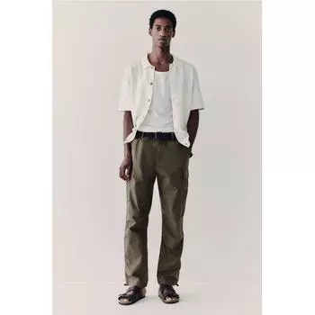 Брюки-карго HM Regular Fit Ripstop kHaki Green L