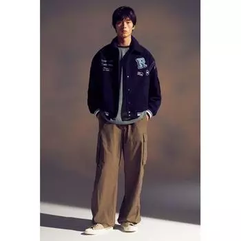 Брюки-карго HM Ripstop свободного кроя kHaki Green XS