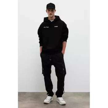 Брюки-карго HM slim Fit черного цвета S