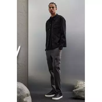 Брюки-карго HM Slim Fit Темно-серые S