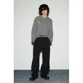 Брюки-карго HM свободного кроя черного цвета XS