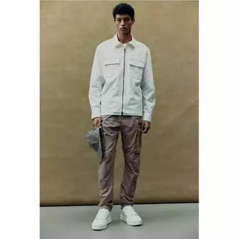 Брюки-карго HM Twill Regular Fit Темно-бежевый M