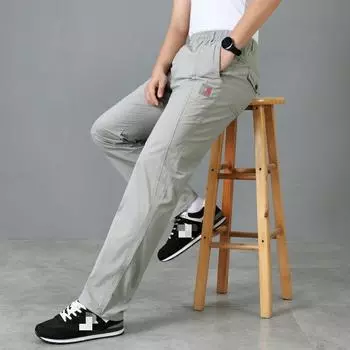 Брюки-карго из чистого хлопка, мужские, весна-осень, свободные, больших размеров, с завязками на молнии, повседневные брюки, прямые, комбинезоны, мужские, дышащие 6XL чёрный