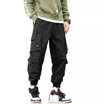 Брюки-карго с карманами, мужские повседневные брюки для бега, хлопковые длинные военные мужские уличные брюки, мужские рабочие тактические спортивные брюки 4XL армия зеленый