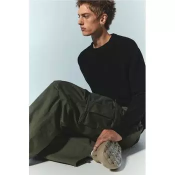Брюки-карго HM Relaxed Fit kHaki Green XL