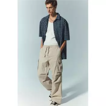 Брюки-карго HM Relaxed Fit Light Beige S