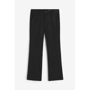 Брюки-клеш HM Slim Fit из твила, черные