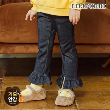 Брюки-клеш Lilypuri Peplum Bootcut с начесом темно-синего цвета Navy/110