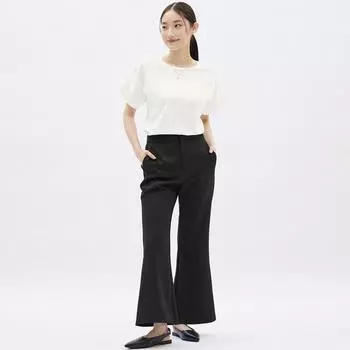 Брюки-клеш стрейч GU by Uniqlo B+EC, укороченные