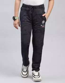 Брюки Монте-Карло для мальчиков с принтом, темно-синие, стандартного кроя 5-6 Years тёмно-синий