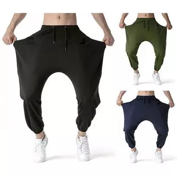 Брюки мужские с большими карманами Брюки Fly Rat Свободные повседневные спортивные штаны с переплетом для ног XXL тёмно-синий