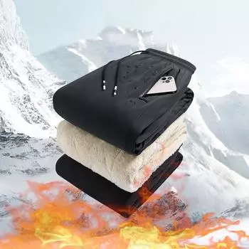 Брюки мужские зимние из овечьей шерсти с наполнителем из хлопка, утепленные, свободные, большого размера, ветрозащитные, удобные, теплые, для отдыха L