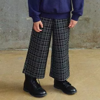 Брюки Olivan Check Span Semi Wide черные blacks/130