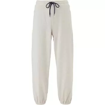 Брюки Onitsuka Tiger с узором из букв, эластичными манжетами, затягивающимся шнурком, средней талией, повседневные брюки унисекс, белые 2183B376-020 S