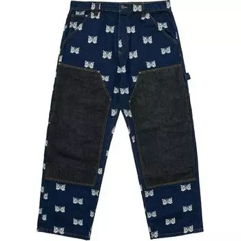 Брюки Palace x Needles Double Knee, Индиго, унисекс, синие, P27NDT002 M