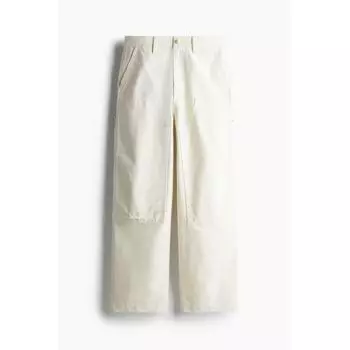 Брюки плотника мешковатые HM белые 28