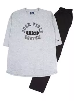 Брюки с длинным рукавом и комбинезоном Tenjiku серые [Gunze] женские 3/4 (Длина туники) Женский серый