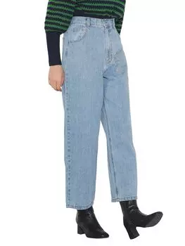 Брюки с принтом фольги прямые джинсовые брюки SAX S [Beams Heart] (С-М) Женский