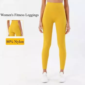 Брюки с высокой талией, двухсторонние, шлифованные, однотонные, верхняя одежда, спортивная одежда, обтягивающая одежда для спортзала, весна 2025, новые брюки для фитнеса S чёрный