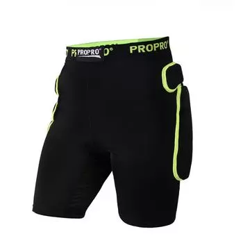 Брюки с защитой бедер, утолщенные резиновые пенопласты, многофункциональные дышащие шорты для мужчин/женщин, лыжные подгузники, защитные шорты S чёрный
