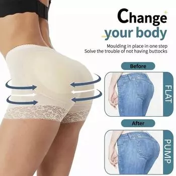 Брюки-шейперы, сексуальные трусики для мальчиков, женское нижнее белье с искусственной задницей, трусики с пуш-ап и подкладкой, формирователь ягодиц S чёрный