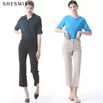 Брюки Shs Miss Straight Fit Solid Span brown (BR)/55