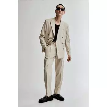 Брюки строгого кроя HM бежевого цвета