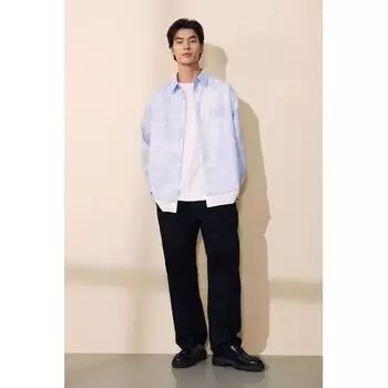 Брюки свободного кроя HM бежевого цвета XS