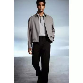 Брюки свободного кроя HM, зауженные книзу, черные XS