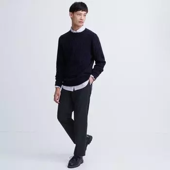 Брюки UNIQLO JAPAN Smart до щиколотки, шерстяные, длина 76см 06 GRAY/4XL