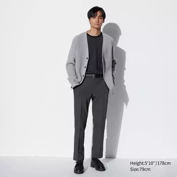 Брюки восхищения UNIQLO (Растягивается в двух направлениях, шерстяной, длина штанины 76 см.)