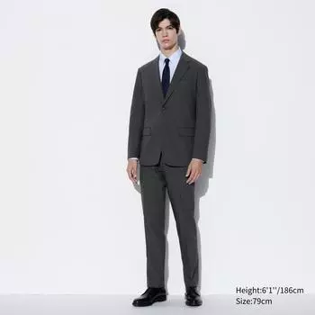 Брюки восхищения UNIQLO (Растягивается в двух направлениях, шерстяной, длина штанины 85 см, большая длина.)