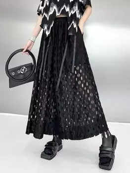 Брюки XITAO с ажурным кружевом и лоскутным узором GMM1265 One Size