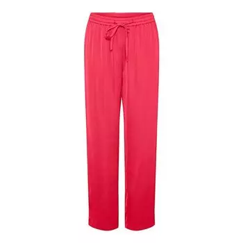 Брюки женские красные прямые струящиеся ШТКИ