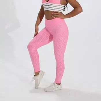 Брюки женские леггинсы с высокой талией пуш-ап сетчатый дизайн брюки брюки черные спортивная одежда фитнес леггинсы XS оранжевый