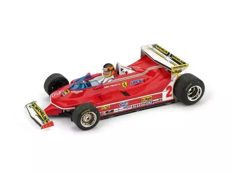 BRUMM Ferrari F1 312 T5 Monaco GP Gilles Villeneuve with driver BRUMM FERRARI GILLES VILLENEUVE 1/43 1980#2 [item]