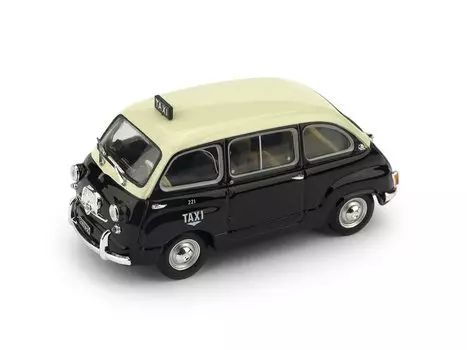 BRUMM FIAT 600D MULTIPLA TAXI DI GENOVA 1964 BRUMM FIAT 600D MULTIPLA TAXI DI GENOVA 1/43 [Товар] чёрный
