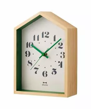 BRUNO Clock Wall Hanging Table Clock Stylish Continuous Second Hand Housewarming Gift Popular White Bruno Wood House Clock BCW042-WH белый